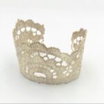 silver 925 bracelet with lace pattern