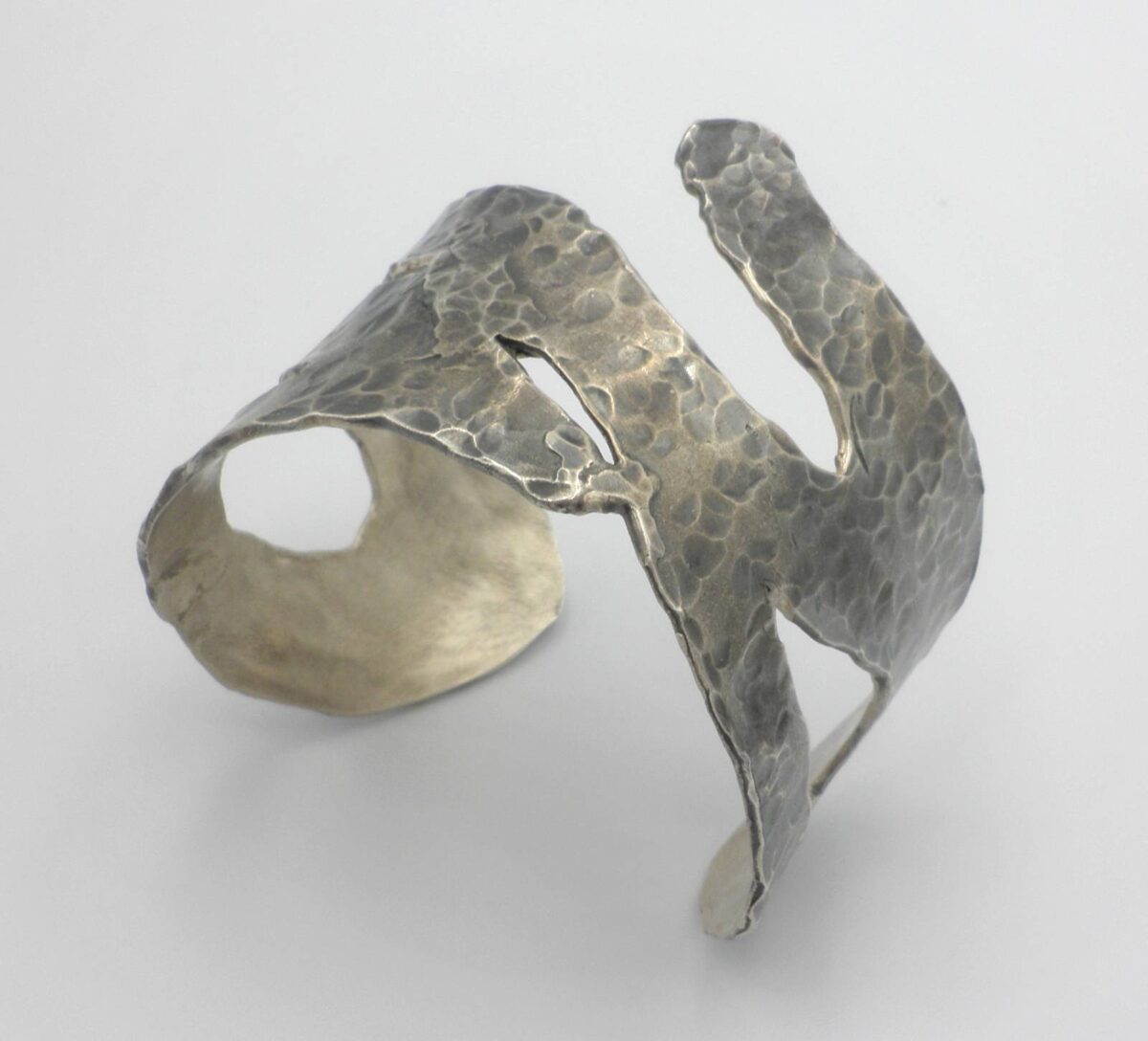 hammered silver 925 bracelet - Image 2