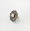 silver 925 ring with oxidized texture