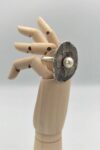silver 925 ring with oxidized texture - Image 2