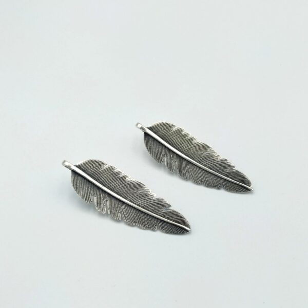 feather silver 925 earrings