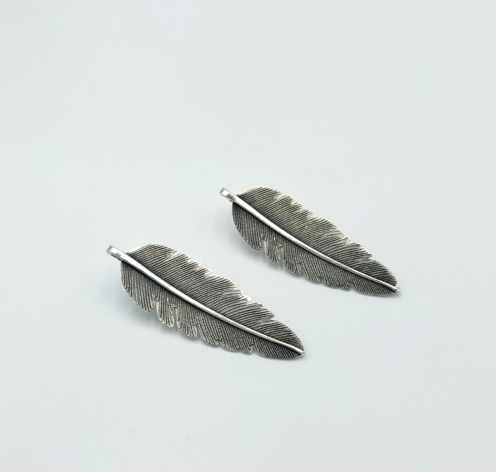 feather silver 925 earrings feather silver 925 earrings - Image 1
