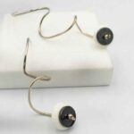 silver 925 twisted wire earrings