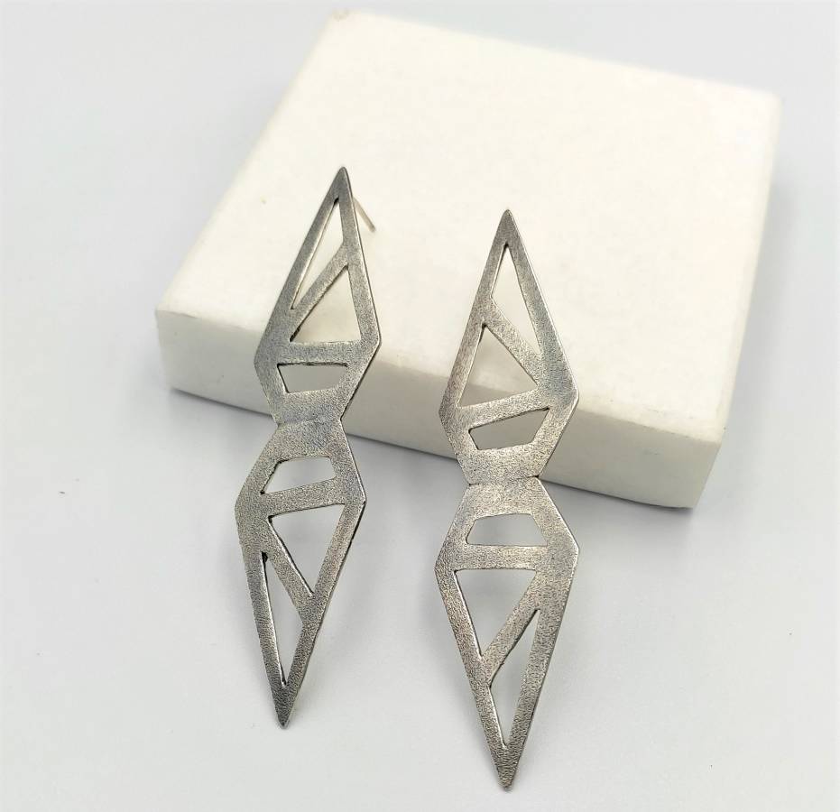 Silver earrings 925 “geometric” Silver earrings 925 "geometric" - Image 1
