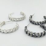 Silver hoops 925 "chain"