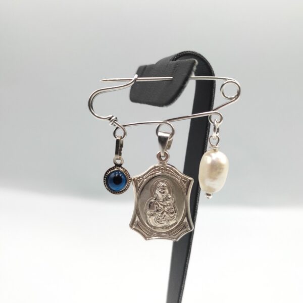 silver 925 brooch  Virgin Mary 02