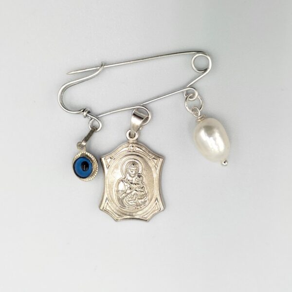 silver 925 brooch  Virgin Mary 02