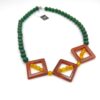 necklace with semiprecious stones jade and carnelian