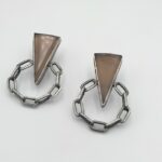 sterling silver 925 earrings with semiprecious stones agate