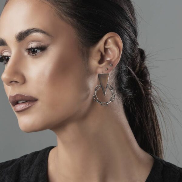 sterling silver 925 earrings with semiprecious stones agate