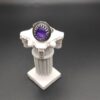δαχτυλίδι από οξειδωμένο ασήμι 925 με αχάτη